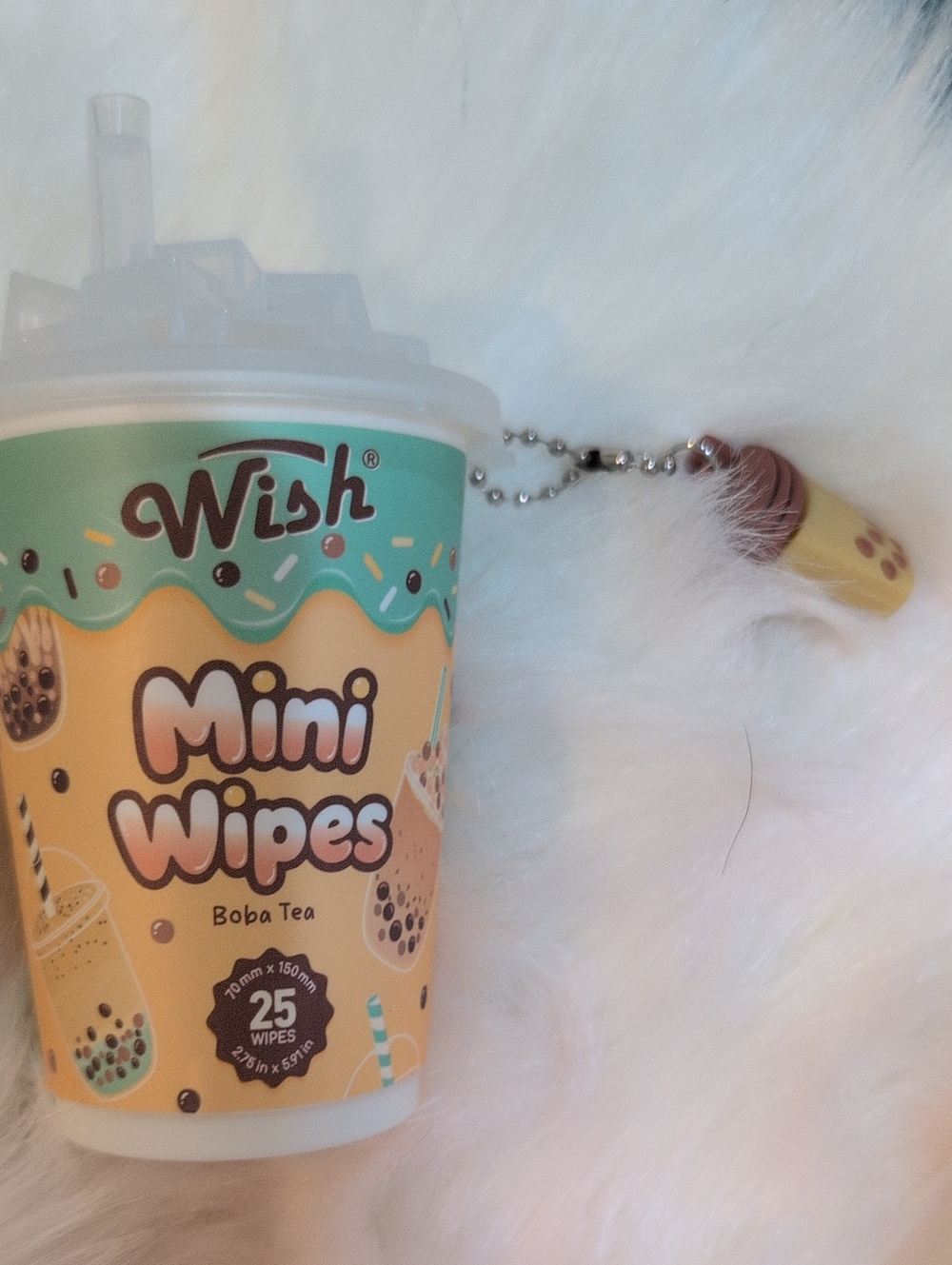 Wish Mini Wipes - Yellow & Mint Boba Tea Design